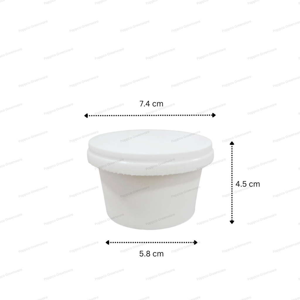 White Paper Tub with Lid - 100ml