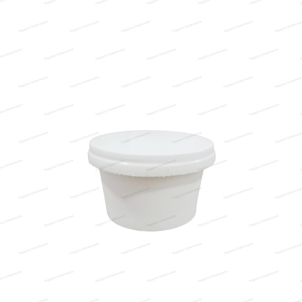 White Paper Tub with Lid - 100ml