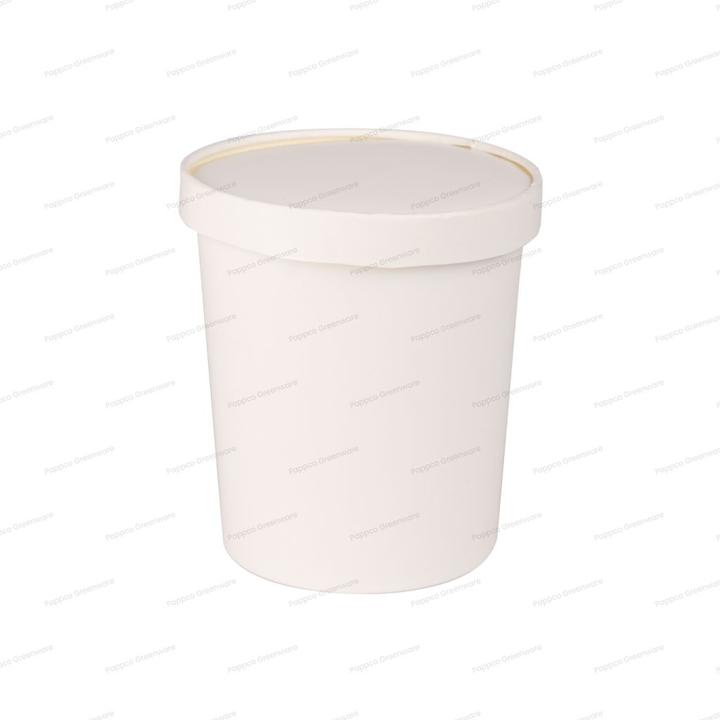 White Paper Tub with Lid - 1250ml