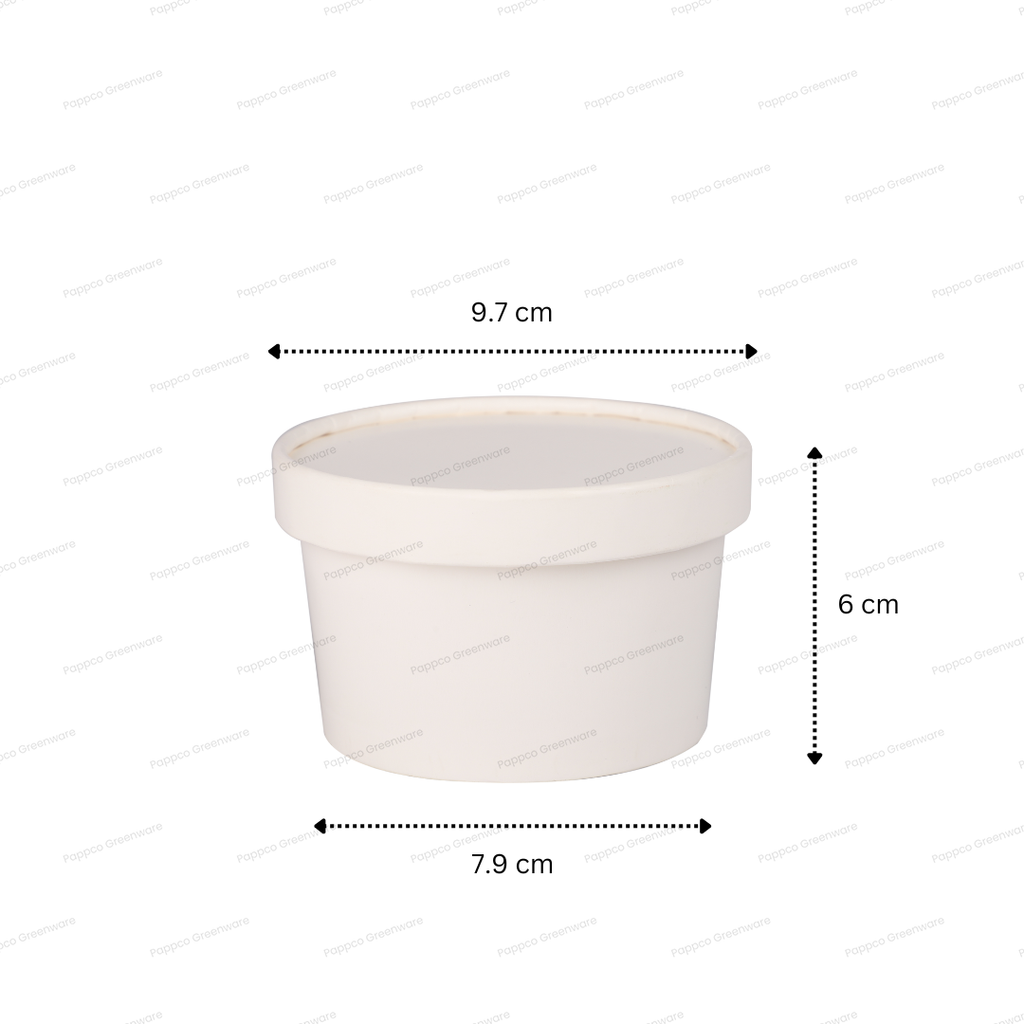 White Paper Tub with Lid - 250ml