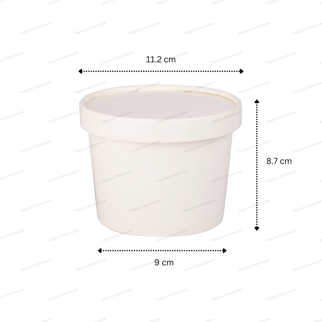 White Paper Tub with Lid - 500ml