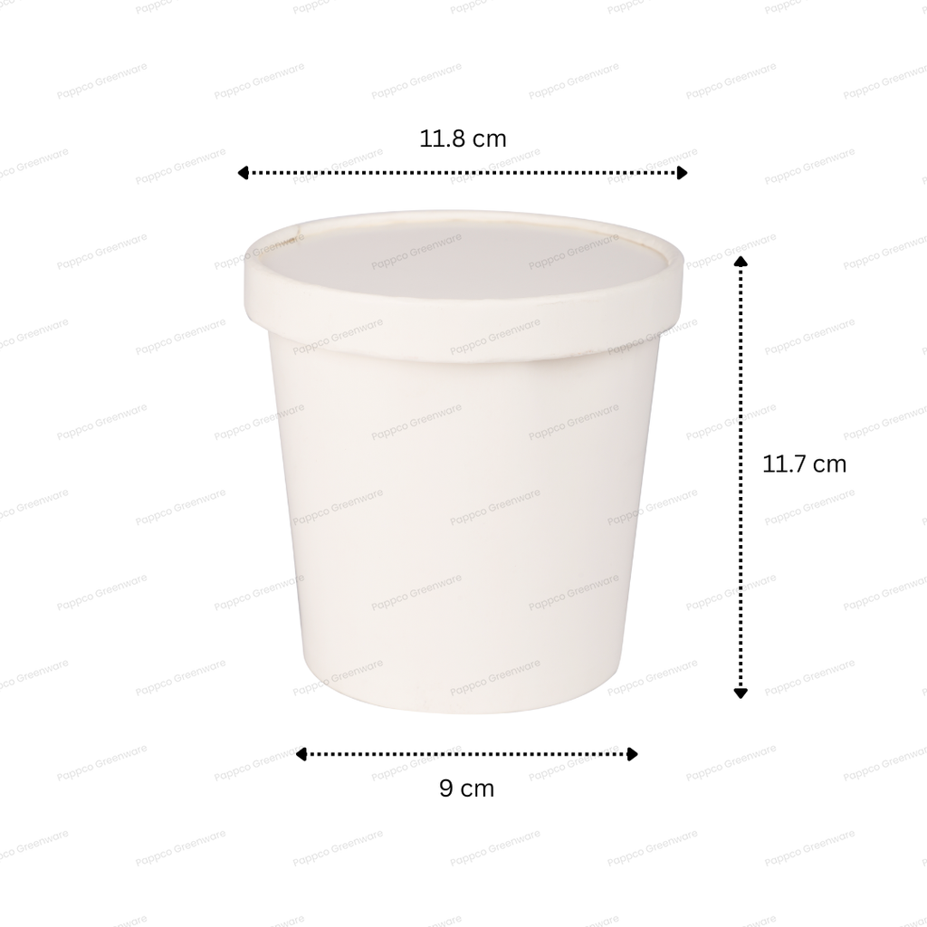 White Paper Tub with Lid - 750ml