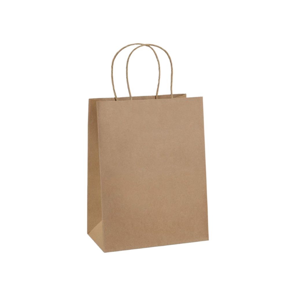 9.5x5.5x9.5 Inches Kraft Paper Bag with Handle