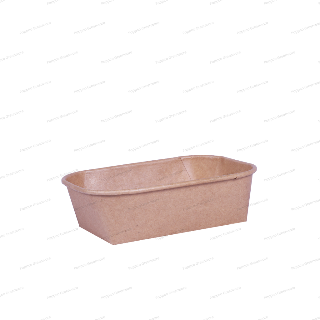 Snapit 650ml Rectangular Kraft Paper Container with PP Lid