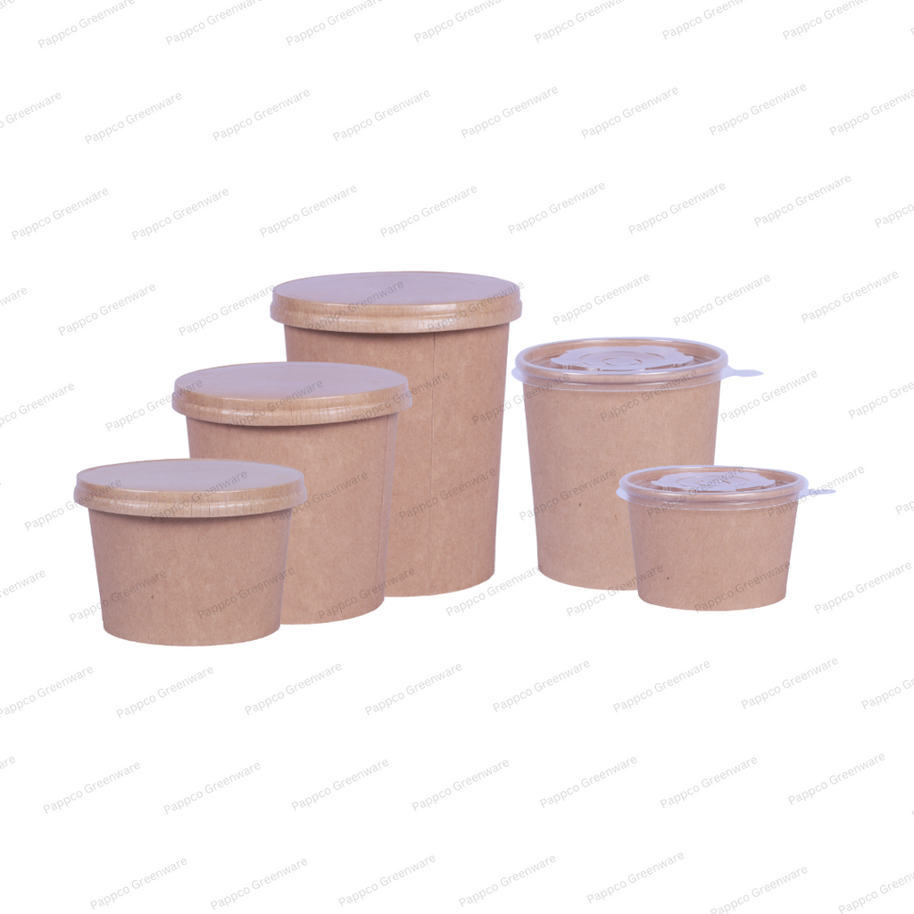 Sample Kit - All Snapit Round Kraft Paper Container With Lid