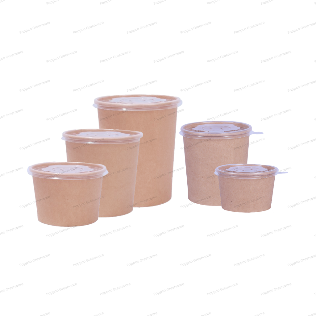 Sample Kit - All Snapit Round Kraft Paper Container With Lid