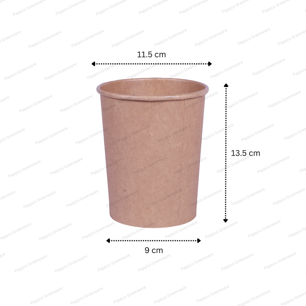 Snapit 1000ml Round Kraft Paper Container With PP Lid (115mm Dia)