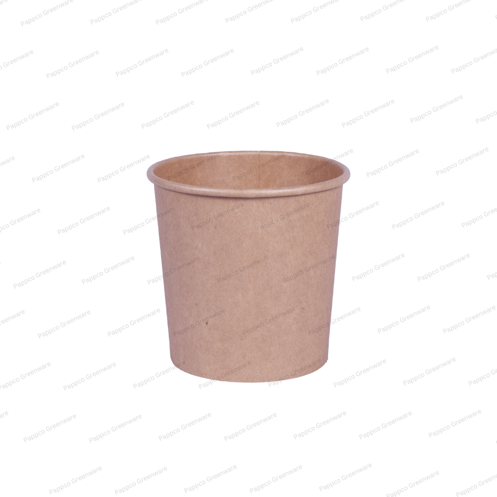 Snapit 750ml Round Kraft Paper Container With PP Lid (115mm Dia)