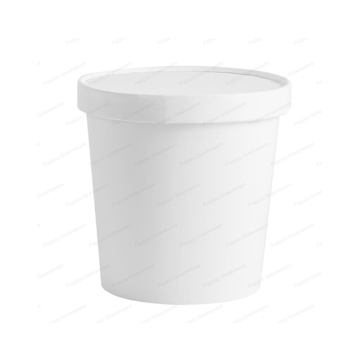 White Plain Paper Container With Lid 750ml